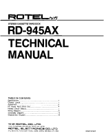 Rotel RD-945AX - Technical manual 
